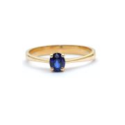 Yellow gold ring with sapphyre 0.45 ct