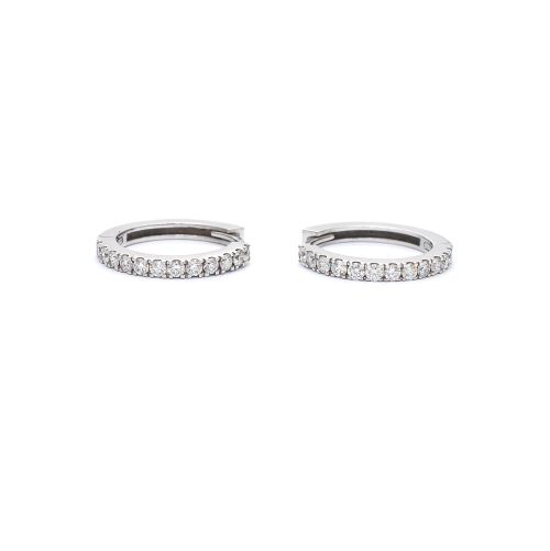 White gold earrings with diamonds 0.50 ct