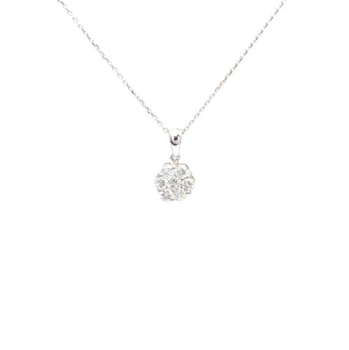 White gold necklace with diamonds 0.66 ct 