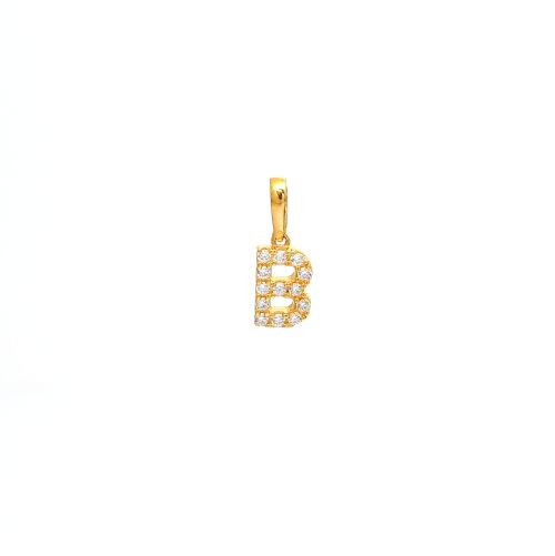 Yellow gold pendant with zircons