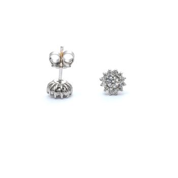 White gold earrings with diamonds 0.54 ct