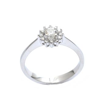 White gold ring with diamonds 0.33 ct