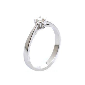 White gold engagement ring with diamond 0.17 ct