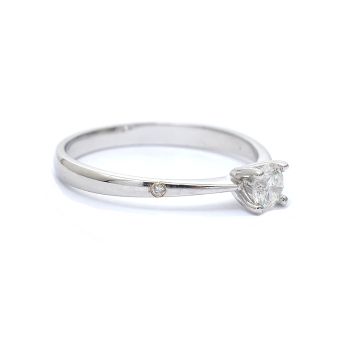 White gold engagement ring with diamond 0.23 ct