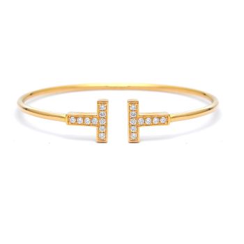 Yellow gold bracelet with diamonds 0.54 ct