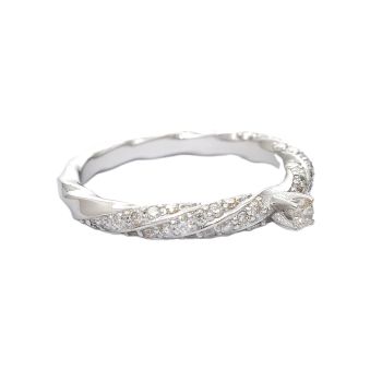 Годежен пръстен от 14К бяло злато с диаманти 0.54 ct
