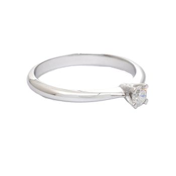 White gold engagement ring with diamond 0.08 ct