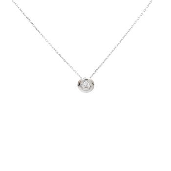 White gold necklace with diamonds 0.16 ct
