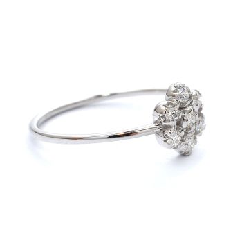 White gold engagement ring with diamond 0.20 ct