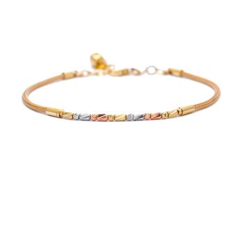 Yellow , rose and white gold bracelet